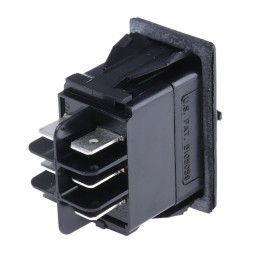 1 pcs - Carlingswitch DPDT, On-Off-On Rocker Switch Panel Mount