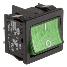 1 pcs - Marquardt Illuminated DPST, On-None-Off Rocker Switch Panel Mount