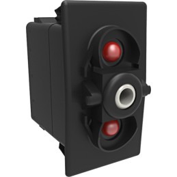 1 pcs - Carling Technologies Illuminated DPST, On-(On) Rocker Switch Panel Mount