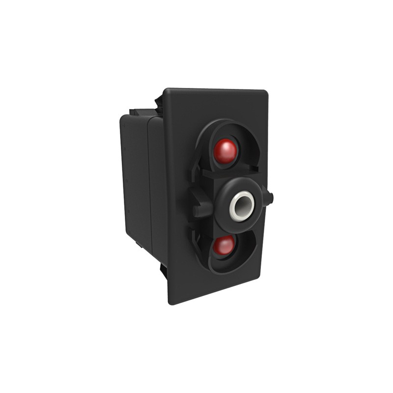 1 pcs - Carling Technologies Illuminated DPST, On-(On) Rocker Switch Panel Mount