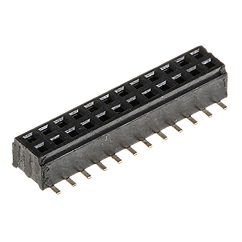 1 pcs - Samtec CLM Series Straight Surface Mount PCB Socket, 24-Contact, 2-Row, 1mm Pitch, Solder Termination