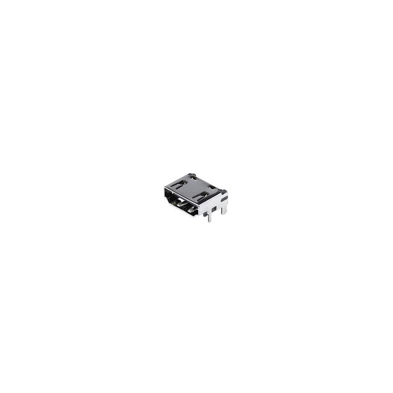 10 pcs : HD05-19-TH-TR - HDMI, Displayport & DVI Connectors HDMI 2.0, Receptacle Connector, 19 Positions, Horizontal, Through Ho