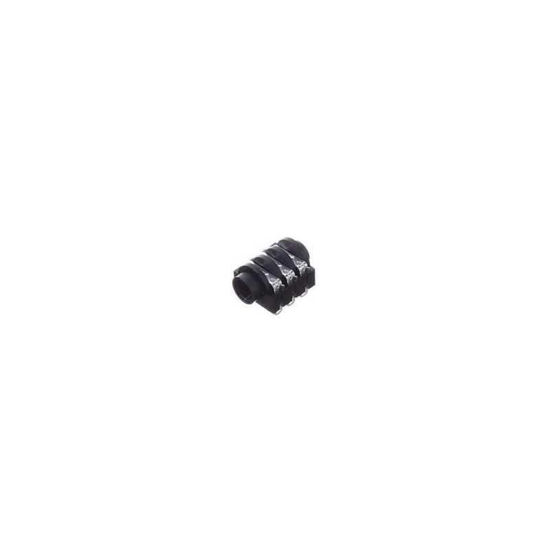 10 pcs : ACJS-IHS - Phone Connectors 1/4'Plstc hous-Bezel W/threaded Mtl nut.