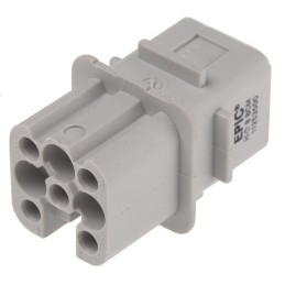 1 pcs - Epic Contact Heavy Duty Power Connector Insert, 10A, Female, H-D Series, 8 Contacts