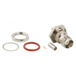 1 pcs - Amphenol RF, jack Cable Mount TNC Connector, 50Ω, Crimp Termination, Straight Body