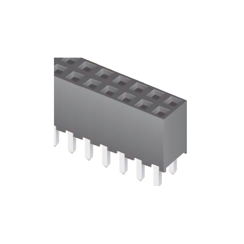 1 pcs - Samtec SQW Series Straight Through Hole Mount PCB Socket, 50-Contact, 2-Row, 2mm Pitch, Solder Termination