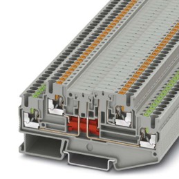 1 pcs - Phoenix Contact PTT 2.5-2L Series Grey DIN Rail Terminal Block, Push In Termination