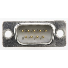 1 pcs - HARTING 9 Way Right Angle Cable Mount D-sub Connector Plug, 2.77mm Pitch