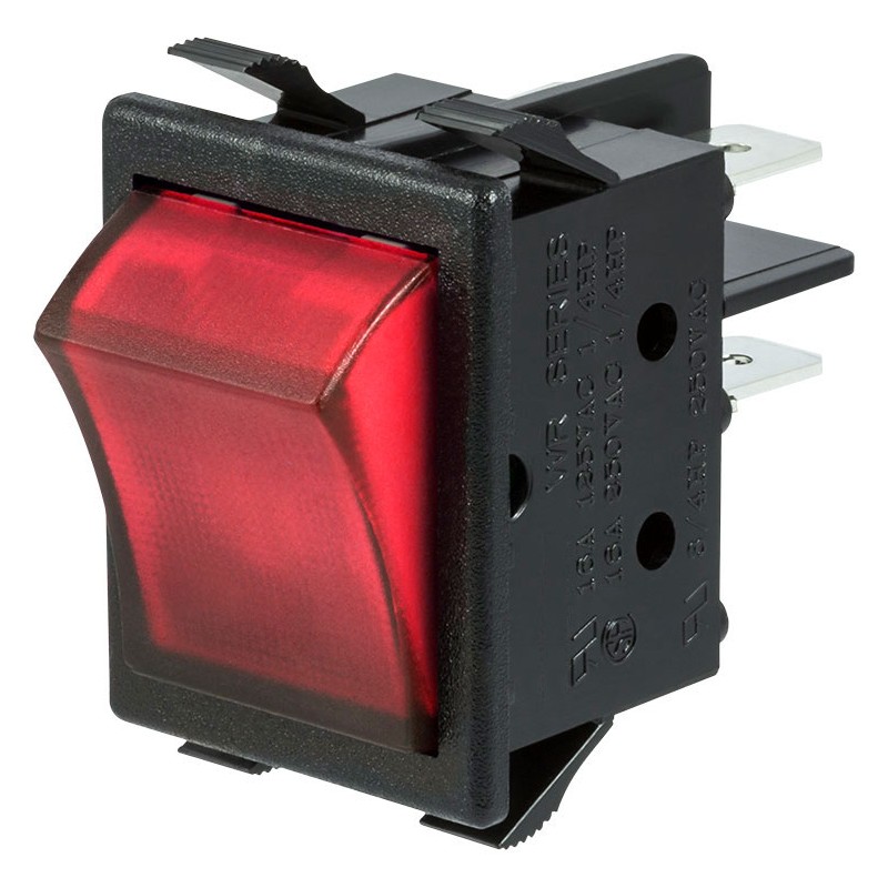 1 pcs - ZF Illuminated DPST, On-None-Off Rocker Switch Panel Mount