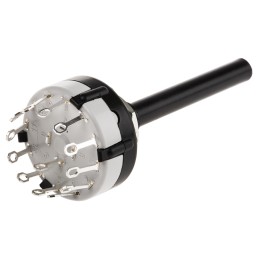 1 pcs - Lorlin, 12 Position SPST Rotary Switch, 150 mA @ 250 V ac, Solder Tab