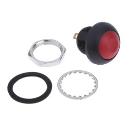 1 pcs - RS PRO Miniature Push Button Switch, On-(Off), Panel Mount, 13.6mm Cutout, SPST, 30V dc, IP67