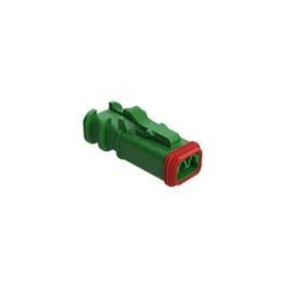 10 pcs : AT06-2S-OMGRN - Automotive Connectors PLUG, 2 SOCKET OVER-MOLDING, GREEN