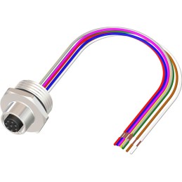 1 pcs - RS PRO Straight Female 8 way M12 to Unterminated Sensor Actuator Cable, 500mm