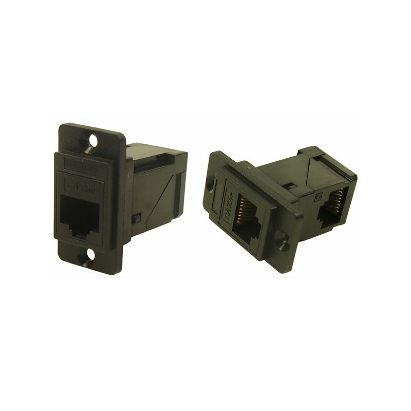 1 pcs - RS PRO Single-Port RJ45 Female Feedthrough Ethernet Connector, Cat5e, Unshielded