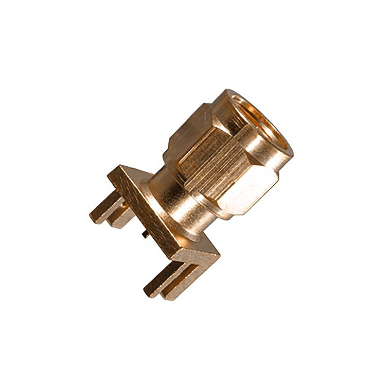 1 pcs - Cinch Connectors SMA Series, Plug PCB Mount SMA Connector, 50Ω, Solder Termination, Straight Body