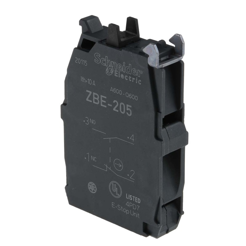 1 pcs - Schneider Electric Harmony XB Series Contact Block, 1NO + 1NC