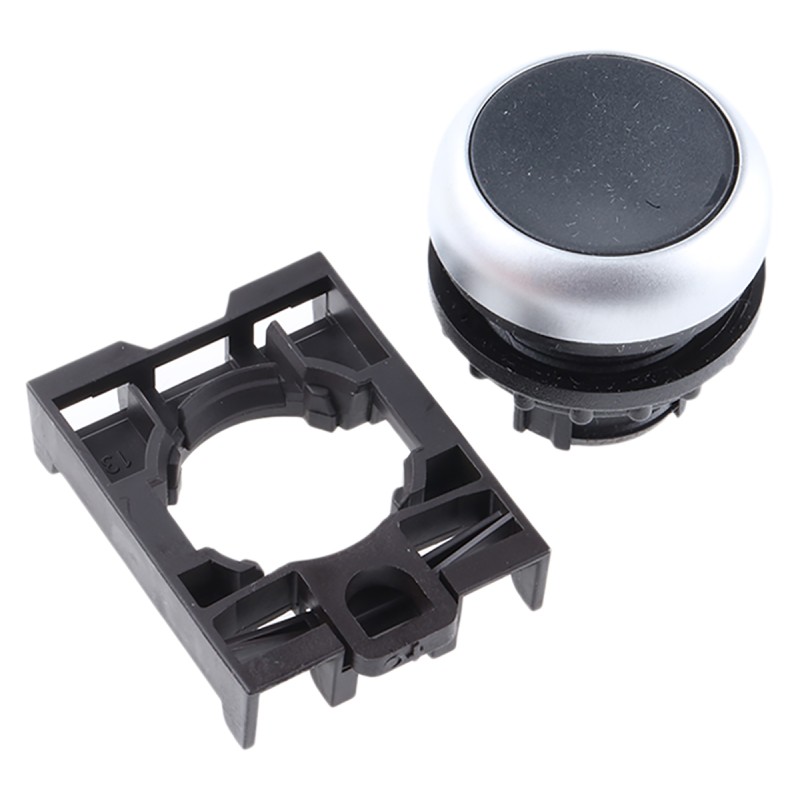 1 pcs - Eaton RMQ Titan M22 Series Black Maintained Push Button Head, 22mm Cutout, IP69K
