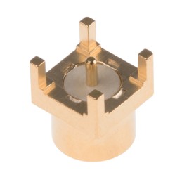 1 pcs - Radiall, Plug Panel Mount SMP Connector, 50Ω, Solder Termination, Straight Body