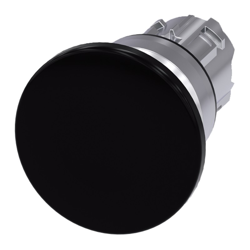 1 pcs - Siemens SIRIUS ACT Series Black Momentary Push Button Head, 22mm Cutout, IP66, IP67, IP69K