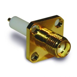 1 pcs - Amphenol RF, jack Panel Mount SMA Connector, Solder Termination, Straight Body
