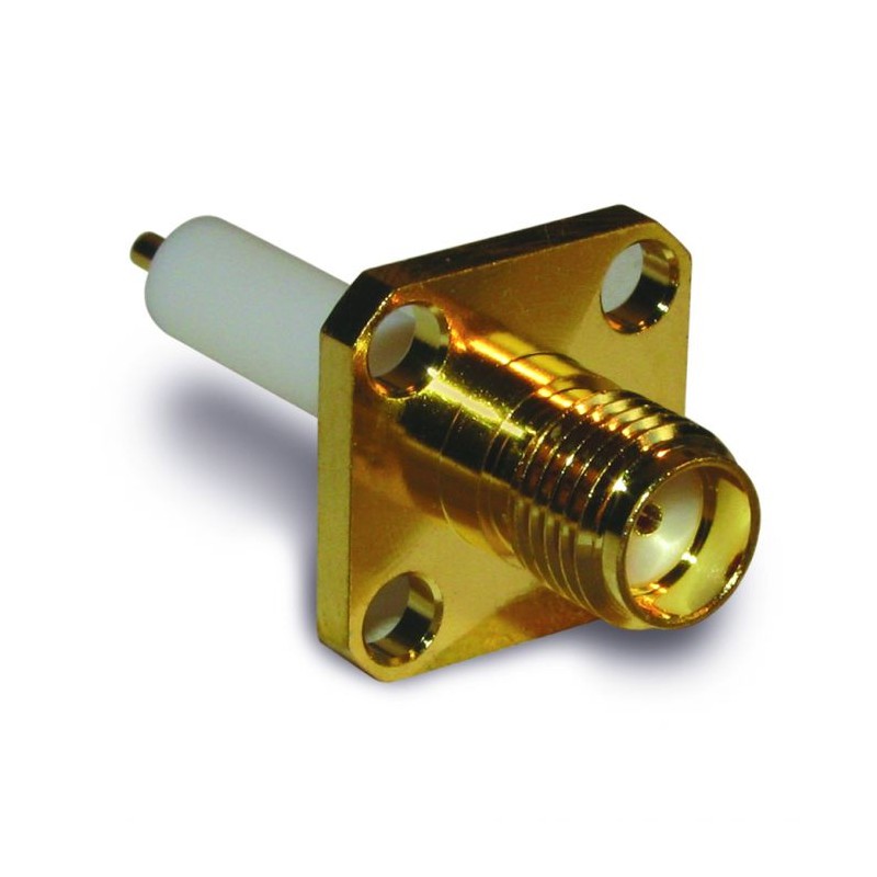 1 pcs - Amphenol RF, jack Panel Mount SMA Connector, Solder Termination, Straight Body