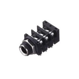 10 pcs : ACJS-MHDR - Phone Connectors 1/4' PHON SKT STEREO HPCB SNAPFIT MTL NU