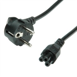 1 pcs - Roline Straight CEE 7/7 Plug to Straight IEC C5 Socket Power Cable, 1.8m