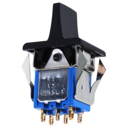 1 pcs - APEM DPDT, (On)-Off-(On) Rocker Switch Panel Mount