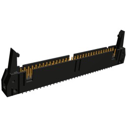 1 pcs - TE Connectivity AMP-LATCH Series Straight Through Hole PCB Header, 64 Contact(s), 2.54mm Pitch, 2 Row(s), Shrouded
