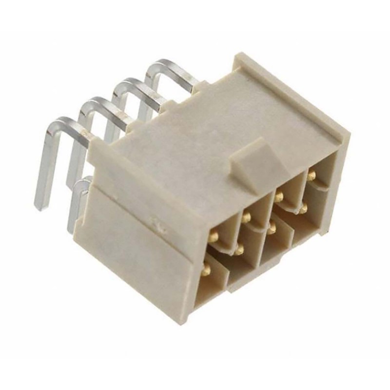 1 pcs - Samtec IPL1 Series Right Angle Through Hole PCB Header, 8 Contact(s), 2.54mm Pitch, 2 Row(s), Shrouded