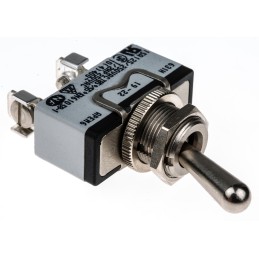 1 pcs - APEM Toggle Switch, Panel Mount, On-Off, SPDT, Screw Terminal, 400V ac