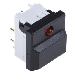 1 pcs - Black Tact Switch, SPDT 10 mA @ 24 V dc