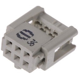 1 pcs - HARTING 6-Way IDC Connector Socket for Cable Mount, 2-Row