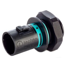 1 pcs - RS PRO Tee Plug, 2-Pole, Male, 1-Way, Panel Mount, 10A, IP68