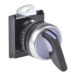 1 pcs - BACO BACO Series 2 Position Selector Switch Head, 22mm Cutout, Black Handle