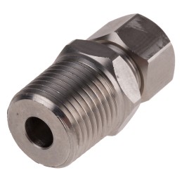 1 pcs - RS PRO In-Line Thermocouple Compression Fitting for Use with Thermocouple, 1/2 BSPT, 8mm Probe, RoHS Compliant Standard