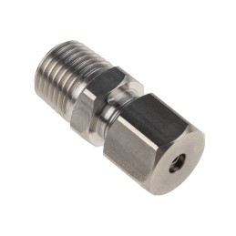 1 pcs - RS PRO In-Line Thermocouple Compression Fitting for Use with Thermocouple, 1/4 BSPT, 4mm Probe