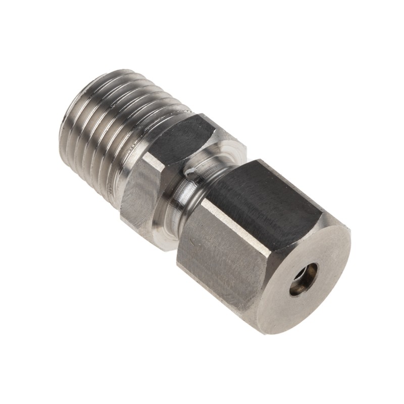 1 pcs - RS PRO In-Line Thermocouple Compression Fitting for Use with Thermocouple, 1/4 BSPT, 4mm Probe