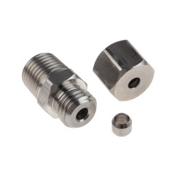 1 pcs - RS PRO In-Line Thermocouple Compression Fitting for Use with Thermocouple, 1/4 BSPT, 4mm Probe