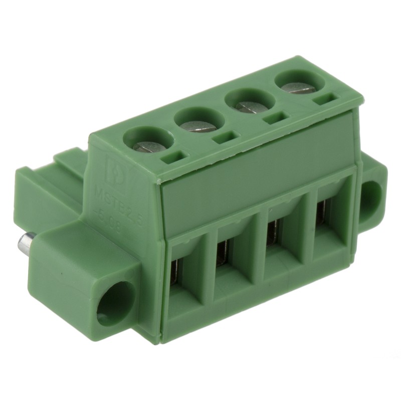 1 pcs - Phoenix Contact 5.08mm Pitch 4 Way Pluggable Terminal Block, Plug, Plug-In, Screw Termination