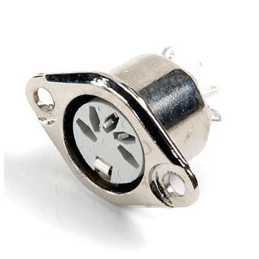 1 pcs - Deltron 6 Pole Din Socket, DIN 41524, DIN 45322, DIN 45326, DIN 45327, DIN 45329, 2A, 34 V ac/dc, Lockable, Female,