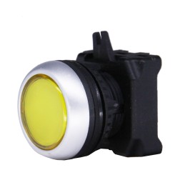 1 pcs - RS PRO Yellow Spring Return Push Button Head, 22mm Cutout, IP65