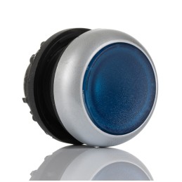 1 pcs - Eaton M22 Series Blue Illuminated Momentary Push Button Head, 22mm Cutout, IP67