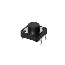 10 pcs : TS14-1212-55-BK-260-SCR-D - Tactile Switches 12 x 12 mm 5.5 mm 260 gf Short Crimped Black Through Hole SPST