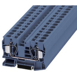 1 pcs - Phoenix Contact ST 16 BU Series Blue Feed Through Terminal Block, 1.5 - 25mm², Single-Level, Spring Clamp