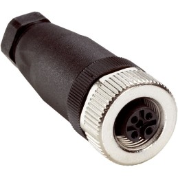 1 pcs - Sick Circular Connector, 4 Contacts, Cable Mount, M12 Connector, Plug, Female, IP67