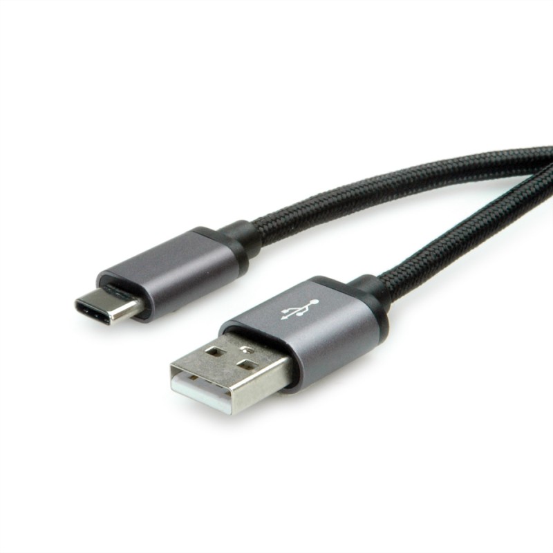 1 pcs - Roline USB 2.0 Cable, Male USB C to Male USB A Cable, 3m