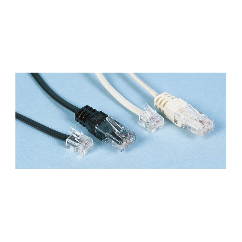 1 pcs - Decelect Cat5 Male RJ45 to Male RJ45 Ethernet Cable, White, 3m