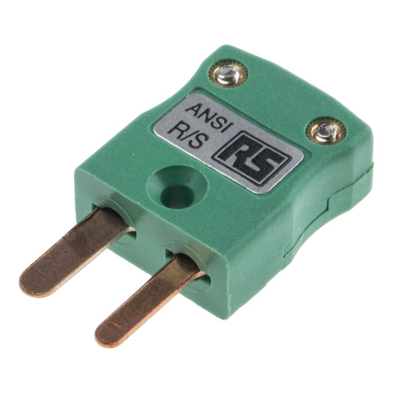 1 pcs - RS PRO In-Line Thermocouple Connector for Use with Type R/S Thermocouple, Miniature Size, ANSI Standard