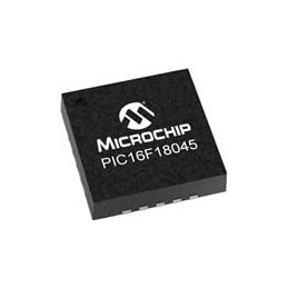 10 pcs : PIC16F18045-E/ML - 8-bit Microcontrollers - MCU 14KB Flash, 128EE, 1KB RAM, 10b ADC, PWM, CCP, HLT, WDT, PPS, EUSART, S